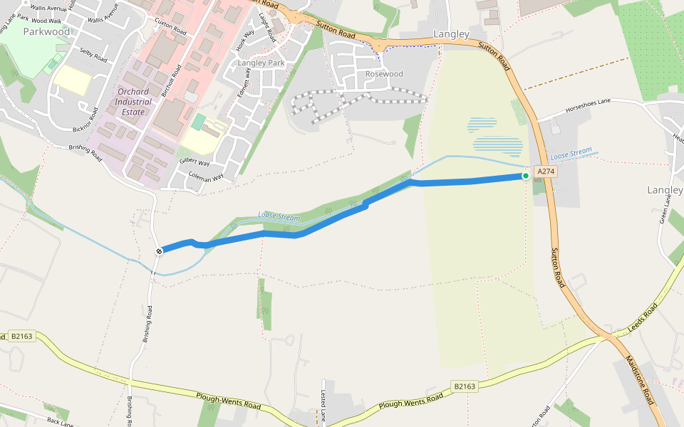 KH365 walking route map in Langley