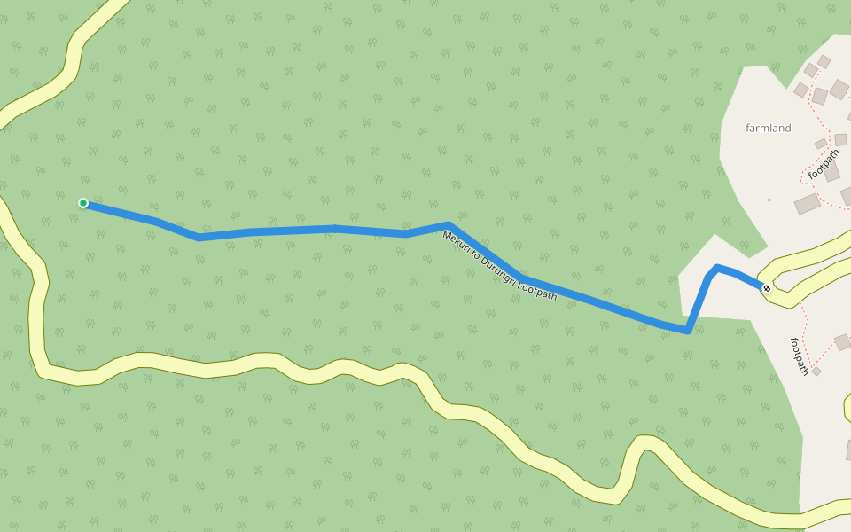 Mekuri to Durungri Footpath walking route map in Pemagatsel