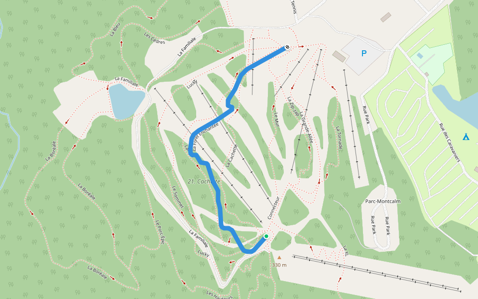 La Forêt Enchantée walking route map in Rawdon