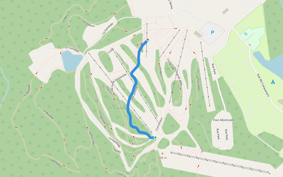 La Cachette walking route map in Rawdon