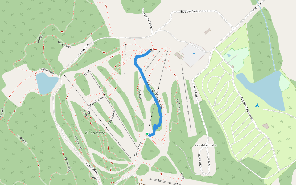 La Zip-zap walking route map in Chertsey