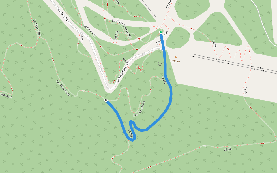 La H2 walking route map in Rawdon