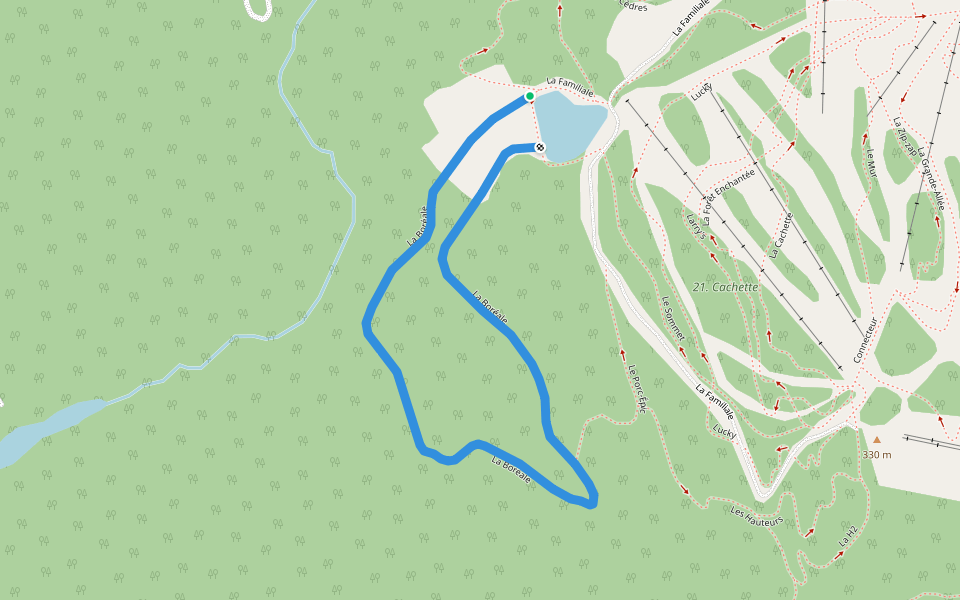 La Boréale walking route map in Rawdon