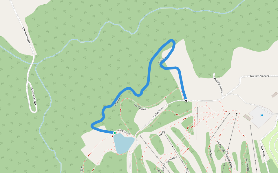 La Bleu walking route map in Rawdon