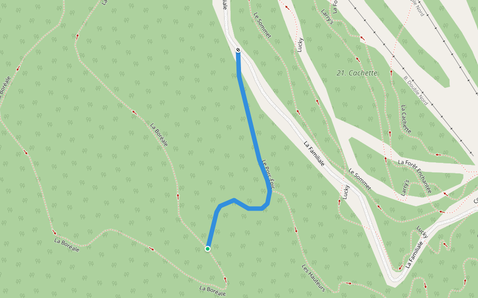 Le Porc-Épic walking route map in Rawdon