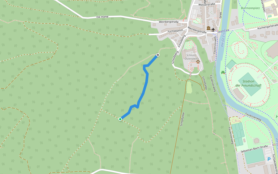Mountainbike walking route map in Gera