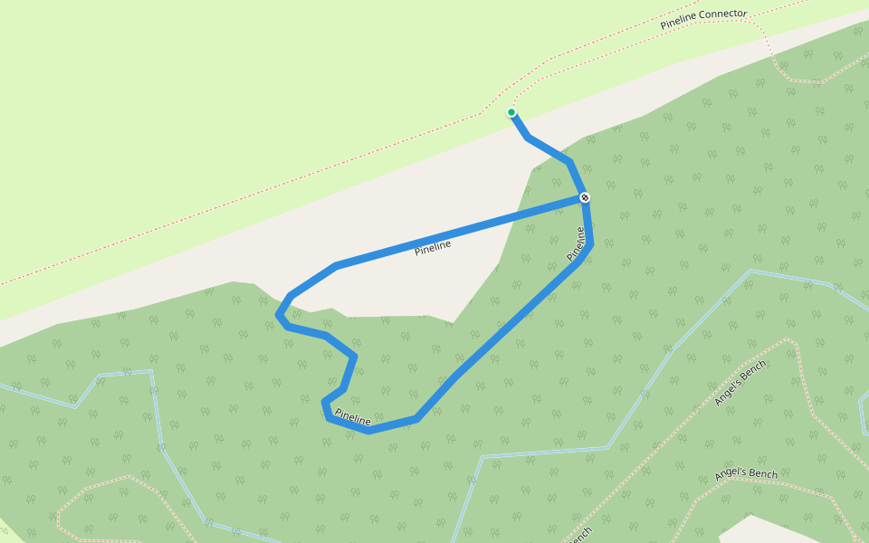 Pineline walking route map in Lac-Sainte-Marie