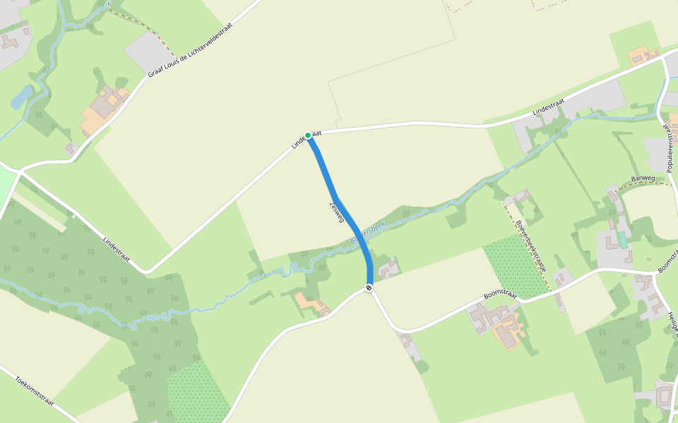 Zesweg walking route map in Gavere