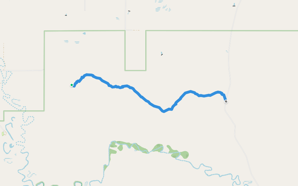 Bear Paw Sea walking route map in Val Marie