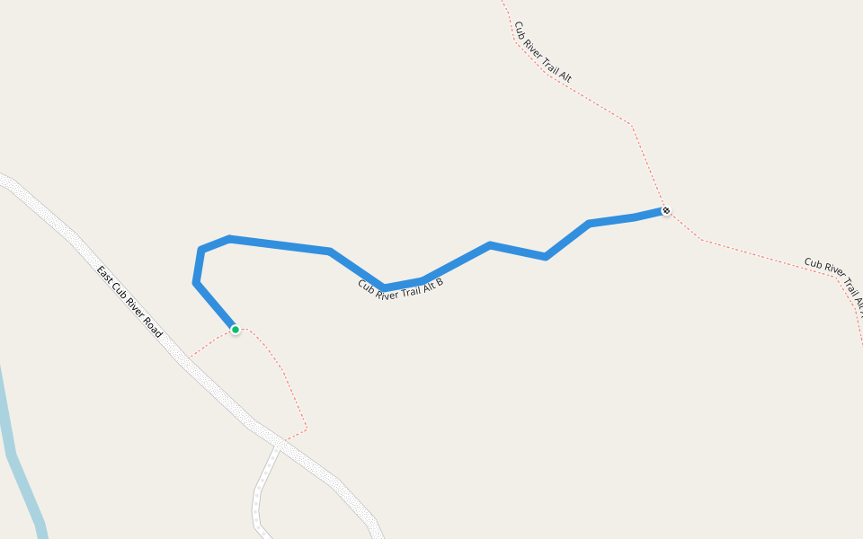 Cub River Trail Alt B walking route map in Preston