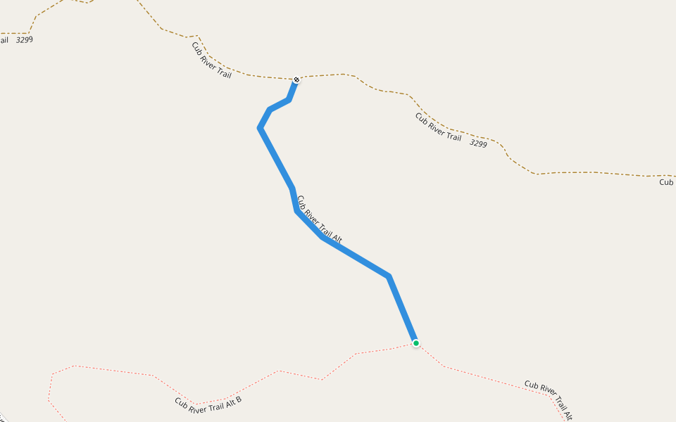 Cub River Trail Alt walking route map in Preston