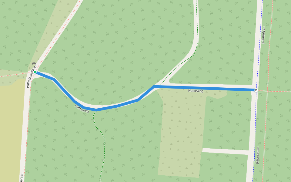 Natteweg walking route map in Schoorl