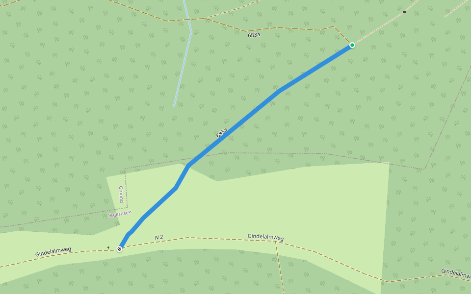 683a walking route map in Gmund am Tegernsee