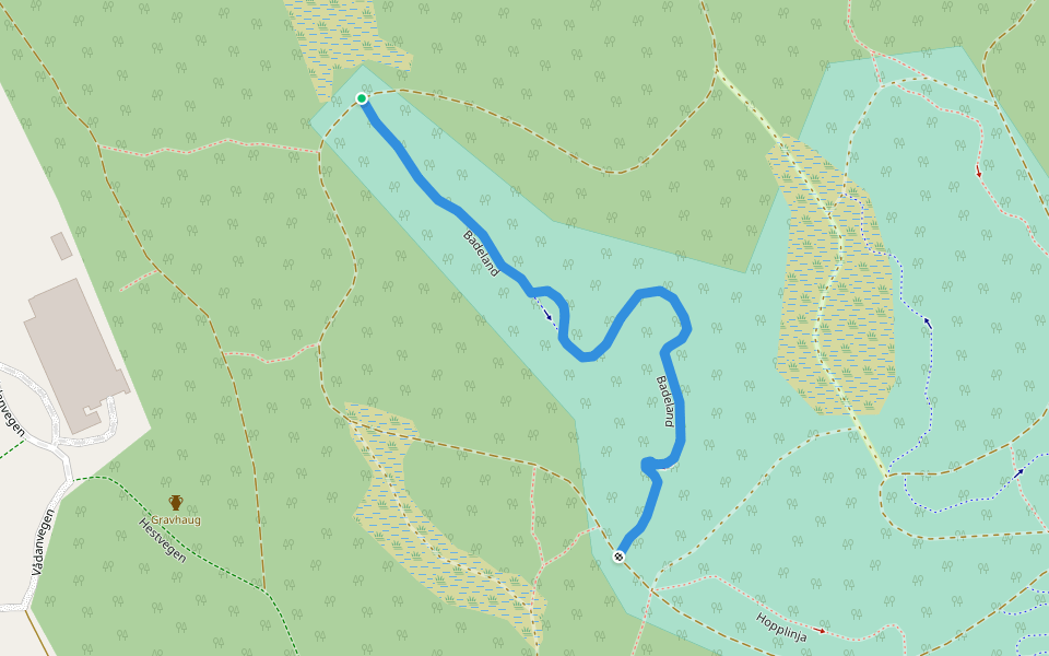 Badeland walking route map in Lian