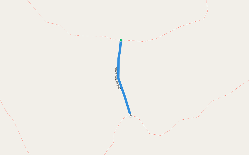 short cute to path walking route map in Fermont