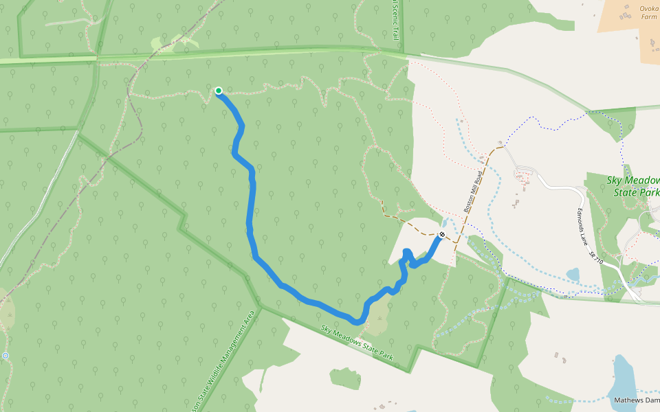 South Ridge Trail walking route map in Boyce