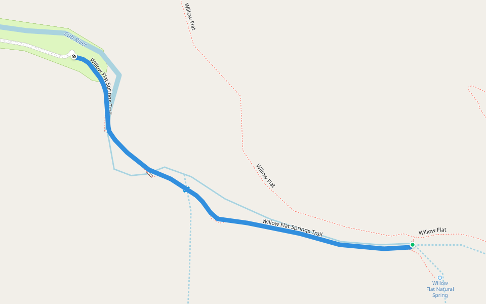 Willow Flat Alt walking route map in Preston