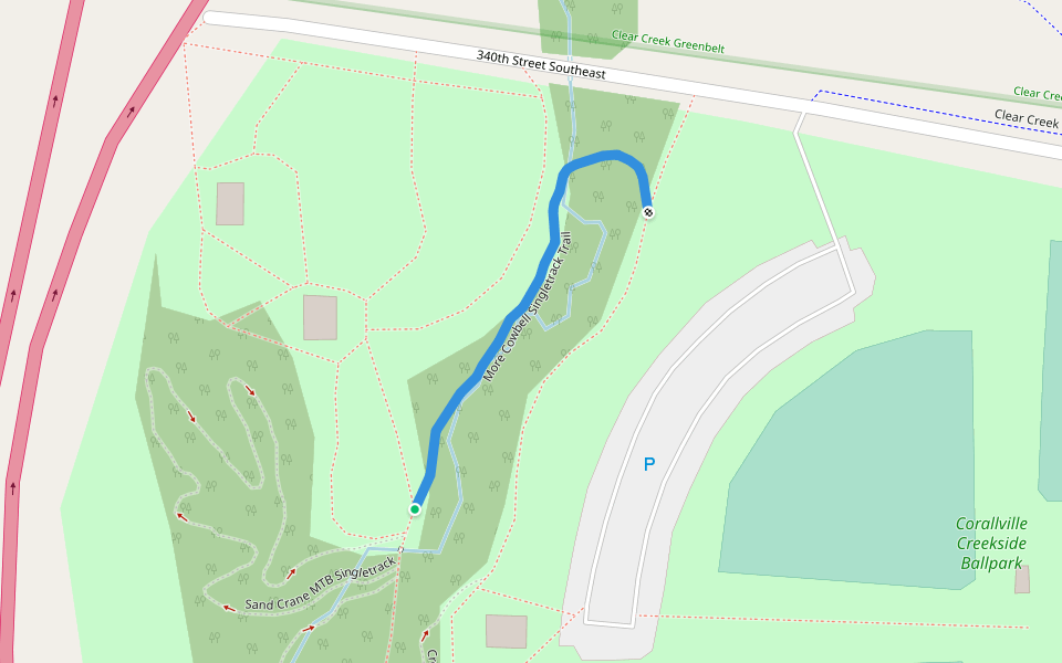 More Cowbell Singletrack Trail walking route map in Coralville