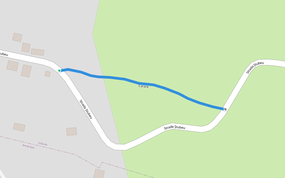 Carare walking route map in Pietreni