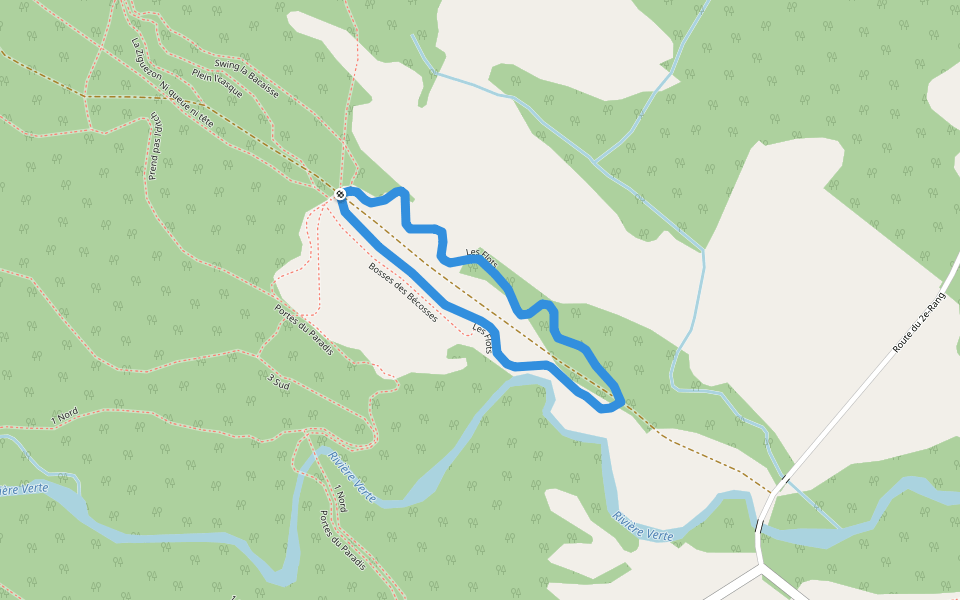 Les Flots walking route map in Maria
