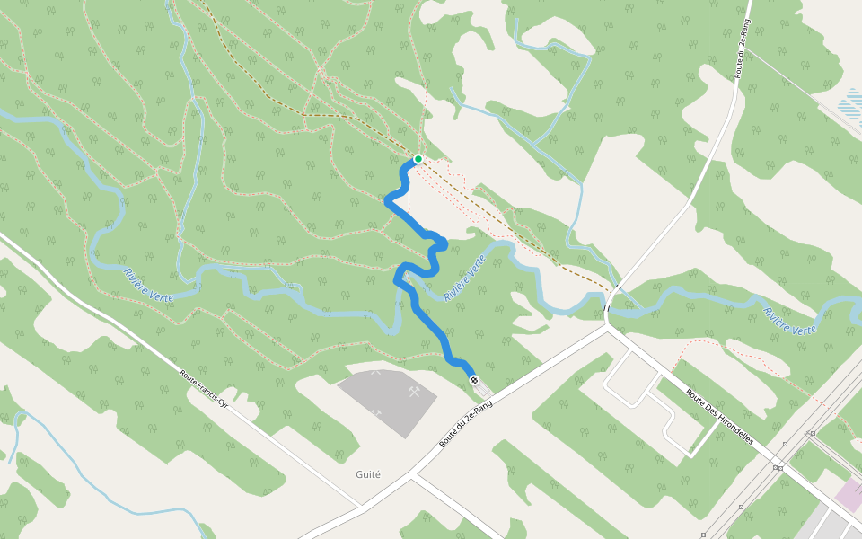 Portes du Paradis walking route map in Maria