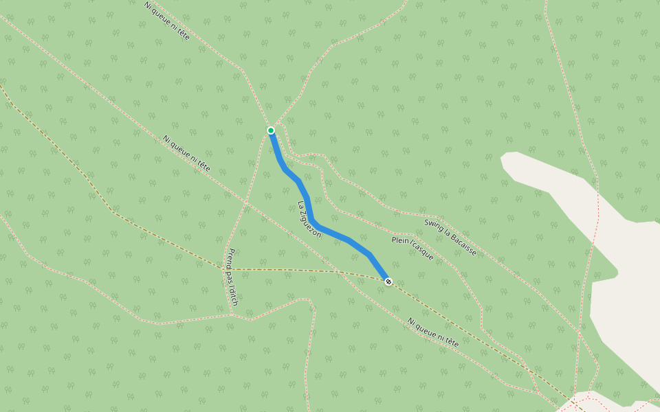 La Ziguezon walking route map in Maria