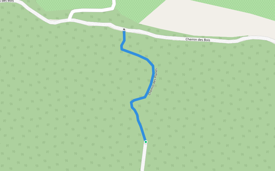 Chemin des Planes walking route map in Gaujac