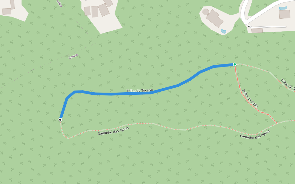Trilha do Tucano walking route map in Blumenau