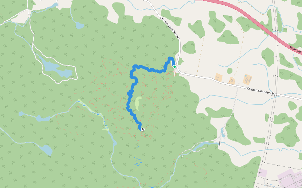 Blue Grass walking route map in Saguenay