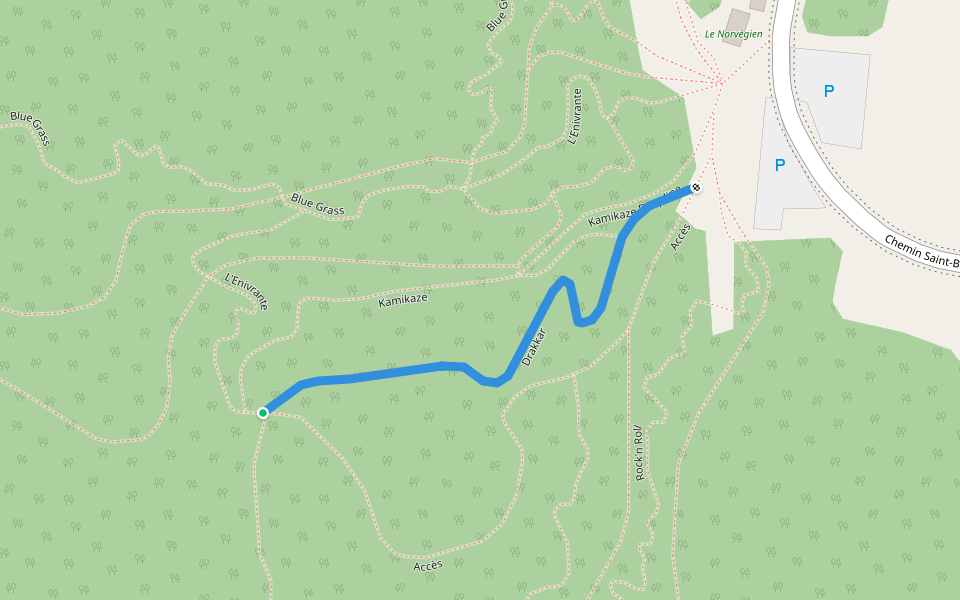 Drakkar walking route map in Saint-Charles-de-Bourget
