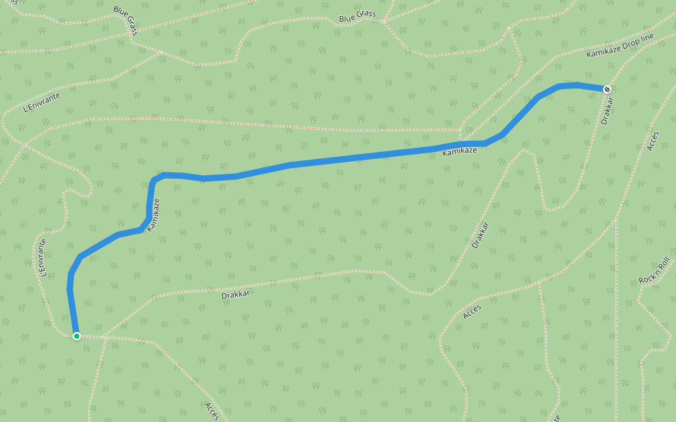 Kamikaze walking route map in Saint-Charles-de-Bourget