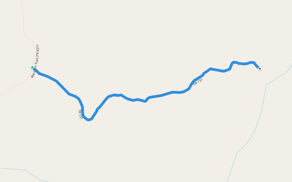 TR 131 walking route map in Weldon