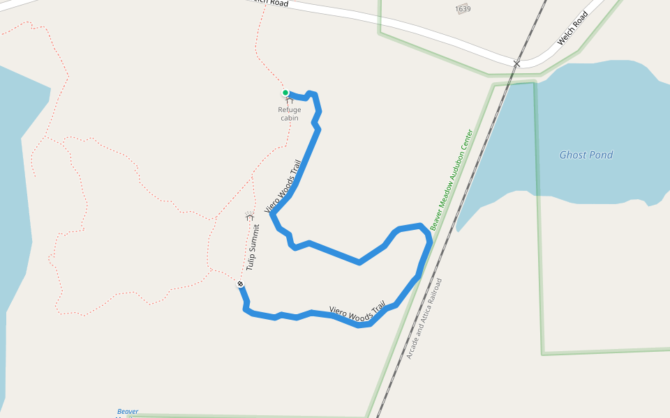 Viero Woods Trail walking route map in North Java