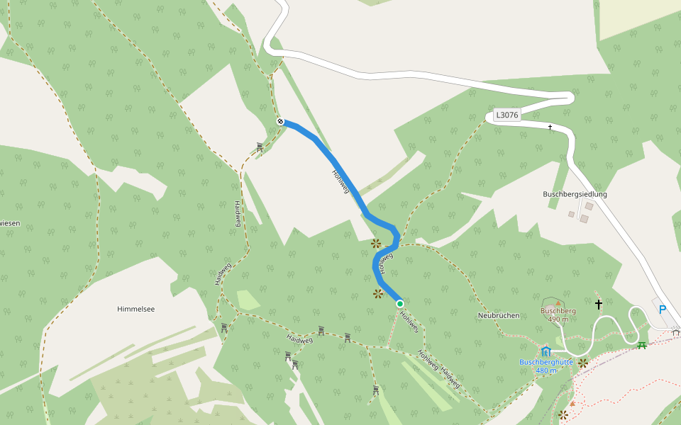 Hohlweg walking route map in Pyhra