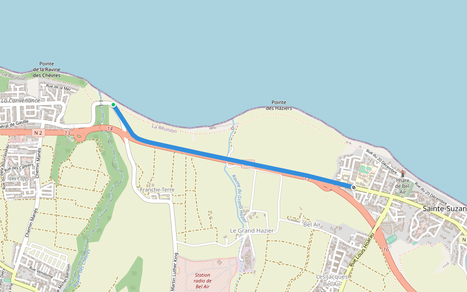 piste cyclable Sainte-Suzanne - Franche Terre walking route map in Sainte Suzanne