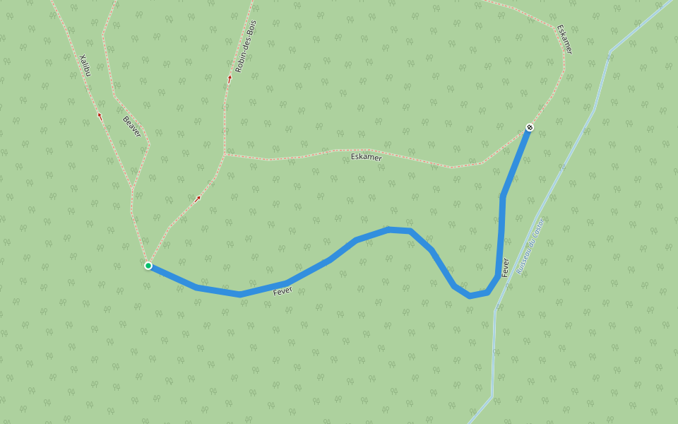 Fever walking route map in Sainte-Anne-des-Monts