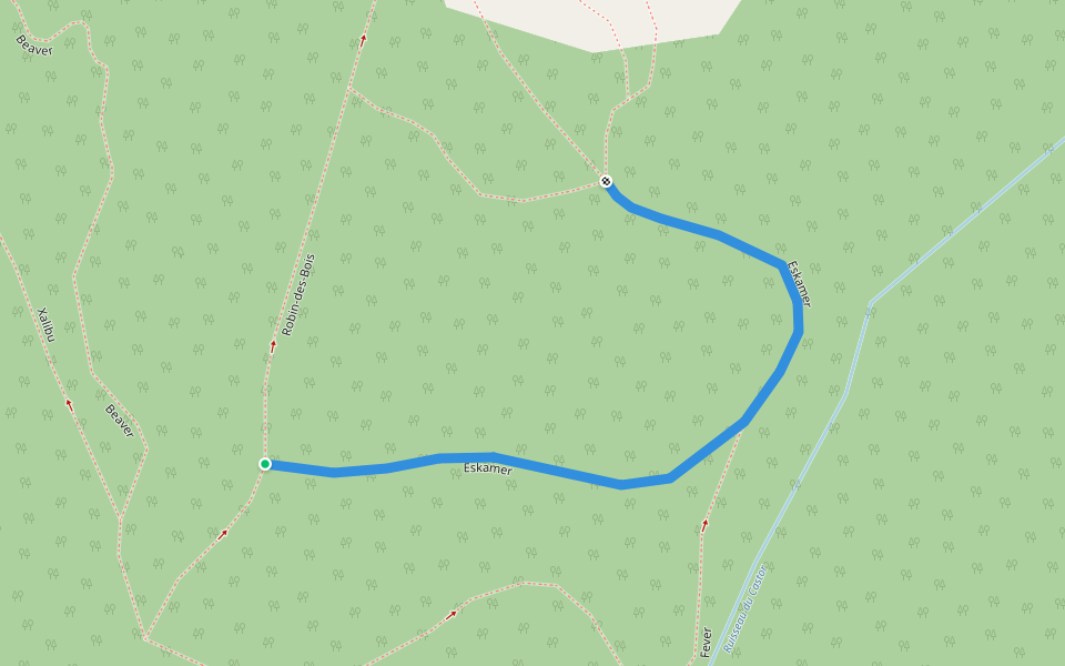 Eskamer walking route map in Sainte-Anne-des-Monts