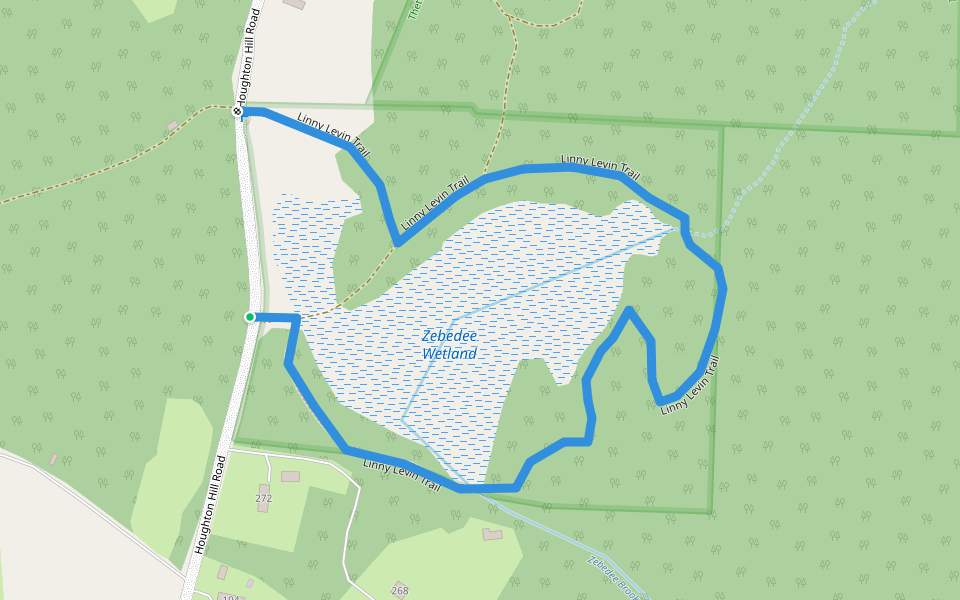 Linny Levin Trail walking route map in Fairlee