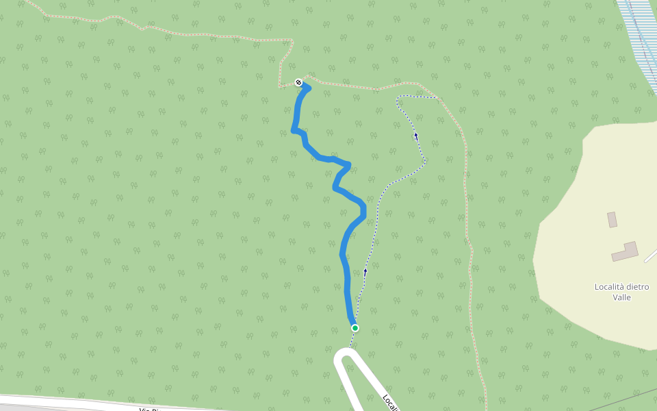 Zizzi Line walking route map in Lerca