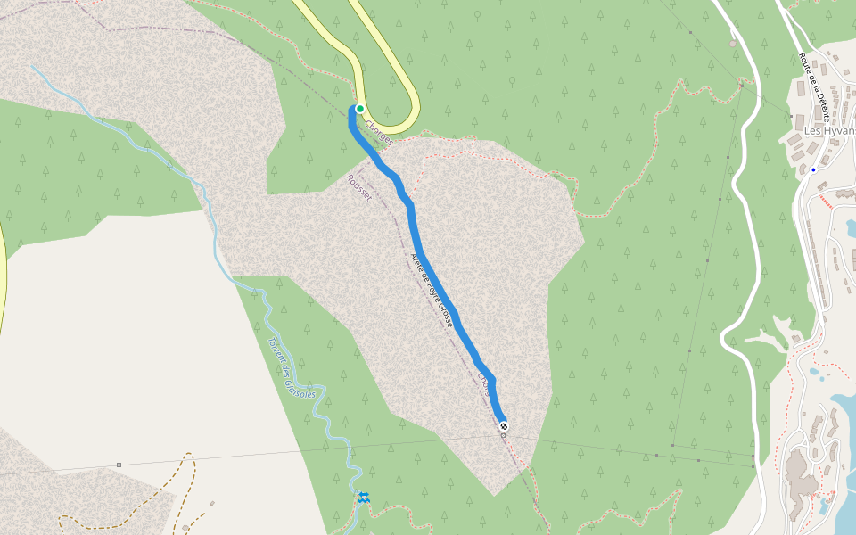 Arête de Peyre Grosse walking route map in Chorges