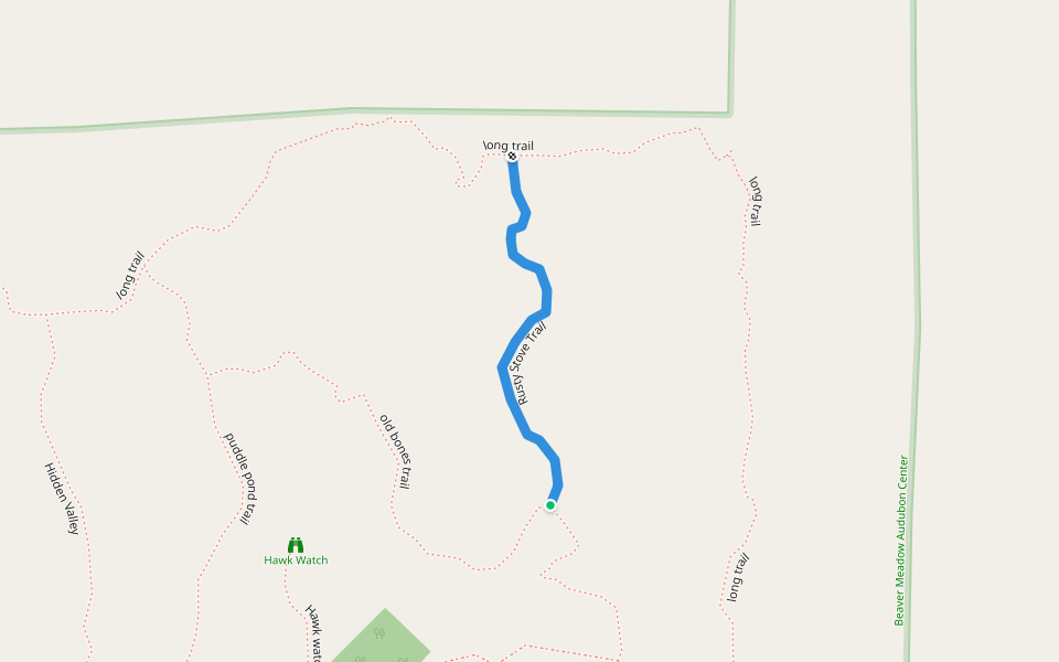 Rusty Stove Trail walking route map in North Java