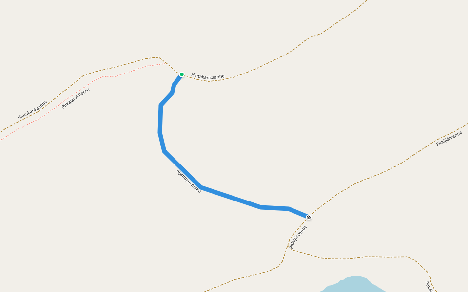 Äijänojan polku walking route map in Rautakoski