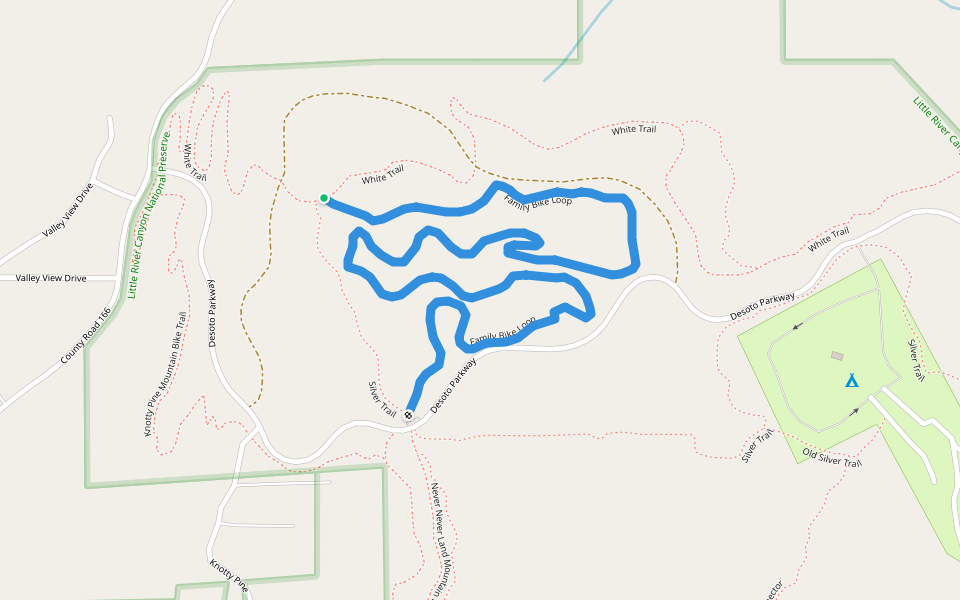 Family Bike Loop walking route map in Fort Payne