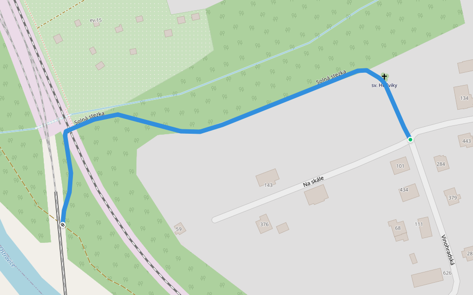 Solná stezka walking route map in Řepiště