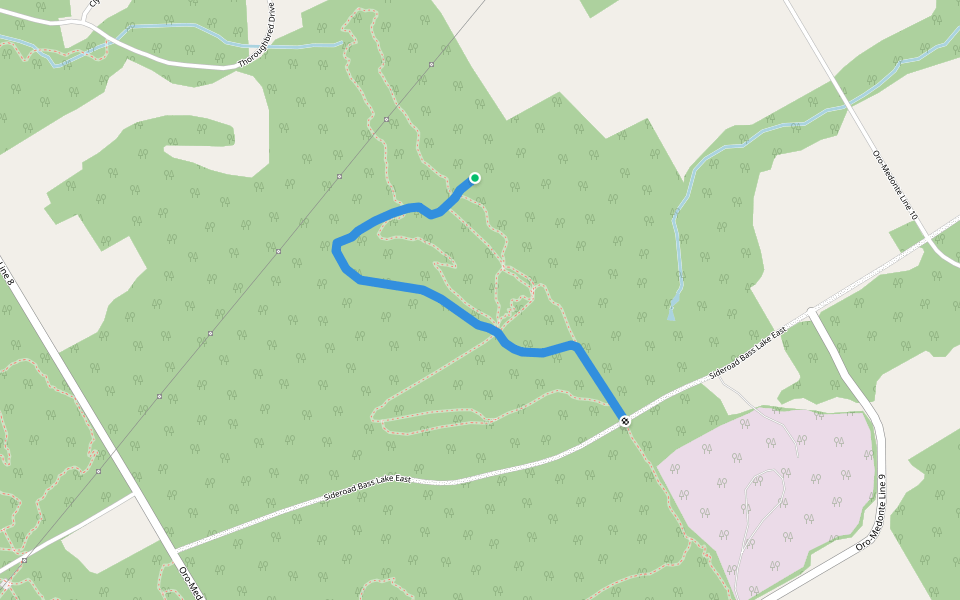 Schumacher Access walking route map in Coldwater