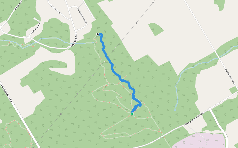 Schumacher Red walking route map in Hawkestone