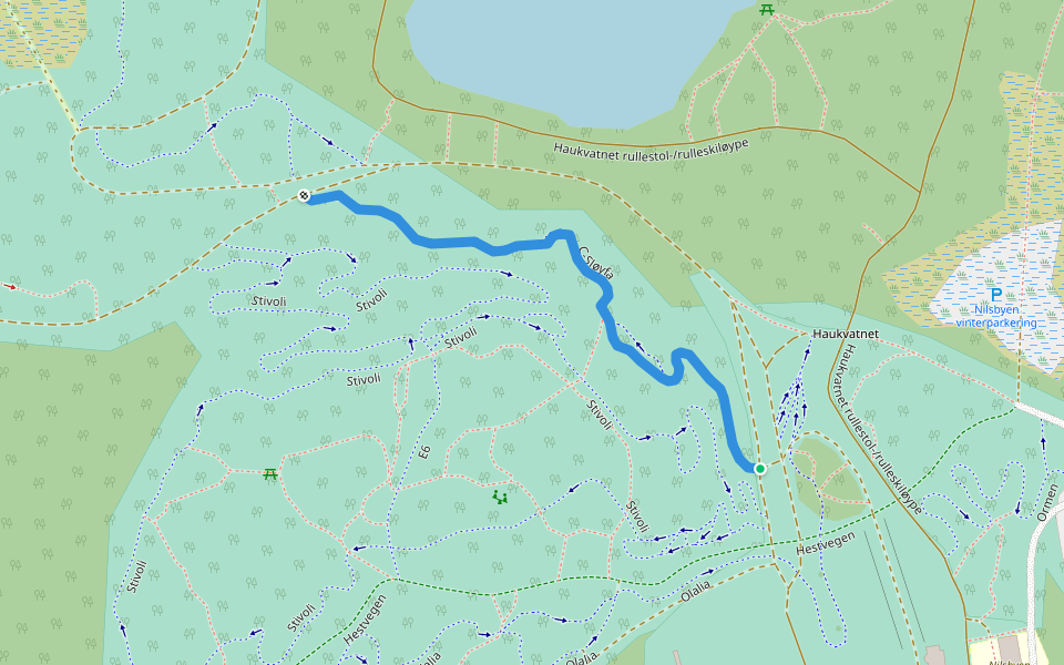 C-Sløyfa walking route map in Lian