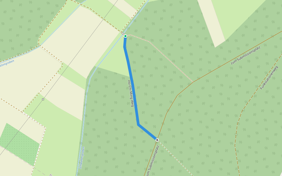 Ho-Chi-Ming-Weg walking route map in Rheinau
