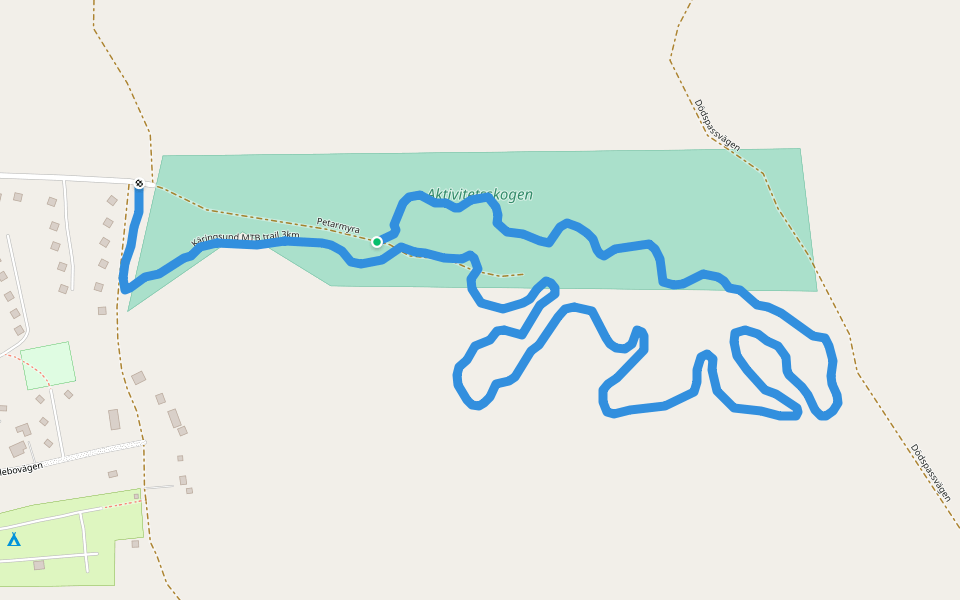 Käringsund MTB trail 3km walking route map in Lemland