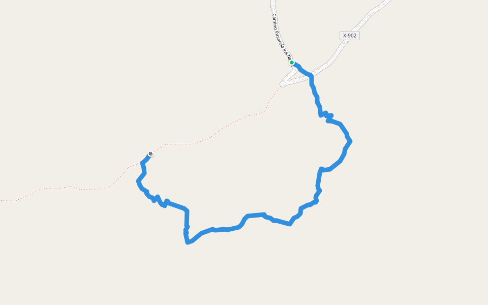 El Caracol walking route map in Los Ñadis